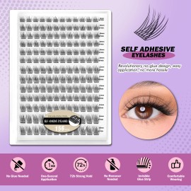 USA Ready to Ship 108pcs Fox Eyes Self Adhesive Lash Cluster Pre-Glue Diy Lash Kit Pre-Cut Segment Kit Model SDJSF108PXXFalse Eyelashes Style: JG
