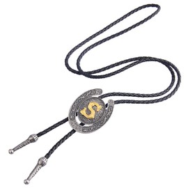 COOLLA Bolo tie- Handmade Western Cowboy Black Vintage Cicada Pendant for Women,Men (Style-S)