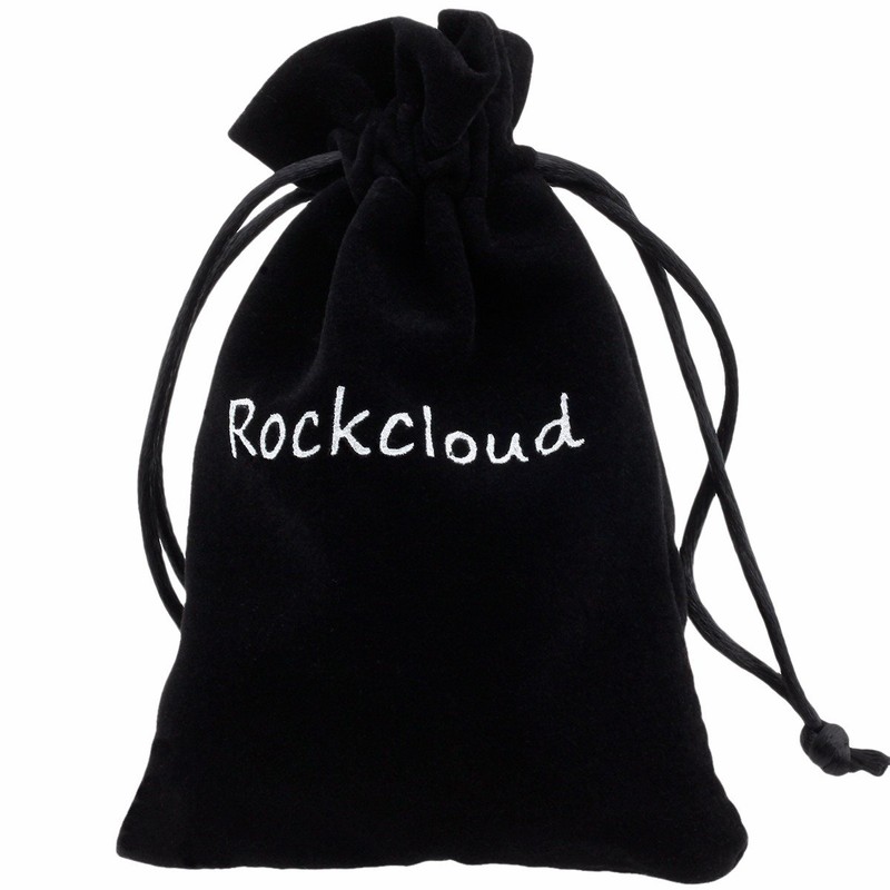 Rockcloud Rhodonite Set of 3 Drilled Yoni Eggs with String,