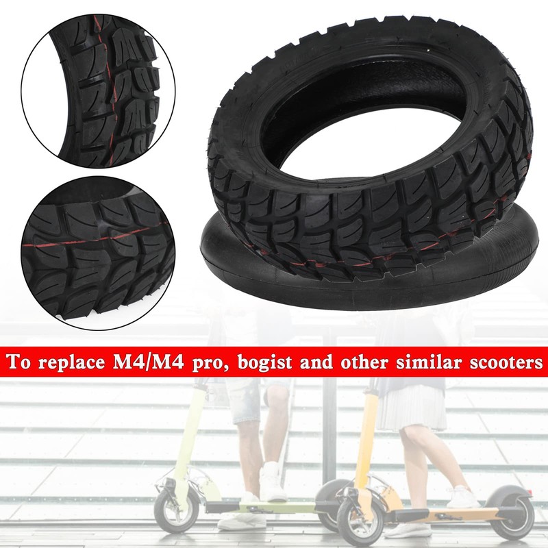 Topteng 10x3"/255x80 Off-Road Outer Tyre+innerTube For KUGOO M4 Ze-ro etc