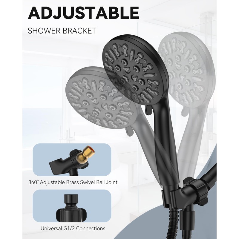 JDO Shower Head with Handheld, High Pressure Handheld Shower Head