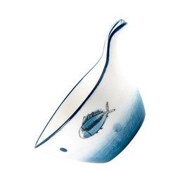 SHOWERORO 5 Kitchen Dish Muffin Appetizer Tray Seafood Dishes Sauce Bowls Sauce Plate Small Bowls for Dips Seasoning Shaker Cutlery Tray Sugar Bowl with Lid and Spoon Blue Ceramics re-usable