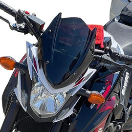 Lorababer Motorcycle GSXS 750 ABS Windshield Racing Windscreen Wind Shield Deflector Pare-brise w/Mounting Bracket for 2017-2022 S-uzuki GSX-S 750 GSXS750 2018 2019 2020 2021(Smoke)
