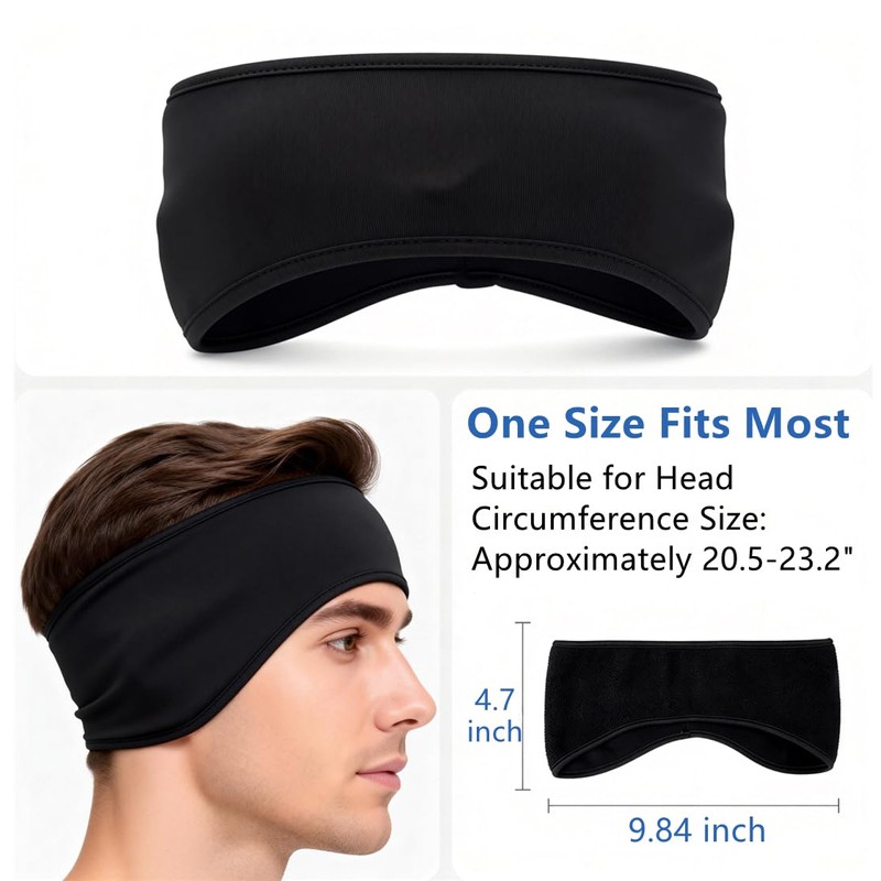 JUSDIQIR Plush Soft Warm Fleece Headband, Soft Ear Warmer Forehead,