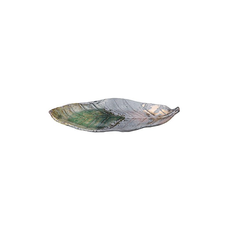 Banko Ware 16052 Iga Kinsai Park Leaf Long Plate for