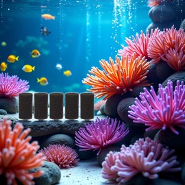 Sluswallow 5Pcs Black Aquarium Filter Sponges,Aquarium Pre-Filter Sponges Filter Intake Sponge Strainer Foam Guard Cover for Freshwater and Saltwater Fish Tank, Aquarium Pumps and Filters