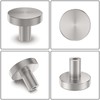 homdiy 20 Pack Brushed Nickel Cabinet Knobs, Round Kitchen Drawer