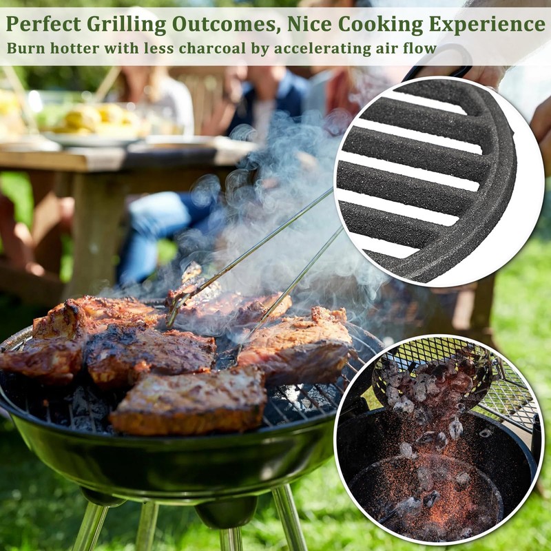 SUMNACON Cast Iron Fire Grate Fireplace Grate, Round 19cm BBQ