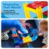 PicassoTiles Magnetic Tiles Race Track Car Thrilling Toy Playset Includes