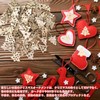 Christmas Ornaments 100pcs Wooden Christmas Tree Wood Chip Slice Pendant