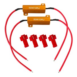 Discover winds 12v Cancellor Resistor 50w 10Ω Anti-Hifra Resistance Warning Lamp Canceller, Set of 2
