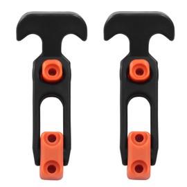 Cionyce Rubber Flexible T-Handle Draw Latches， Toolbox Cooler Latch for Tool Box, Cooler, Golf Cart or Engineering Machine Hood(2 Pcs,Orange)