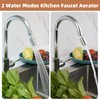 Hibbent Sink Aerator for Kitchen/Bathroom, 2 Modes Faucet Aerator Adjustable
