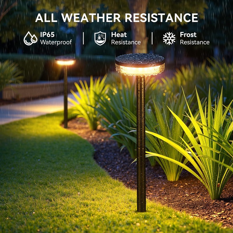 LETMY Solar Pathway Lights Outdoor, 6 Pack 2X Brighter Solar