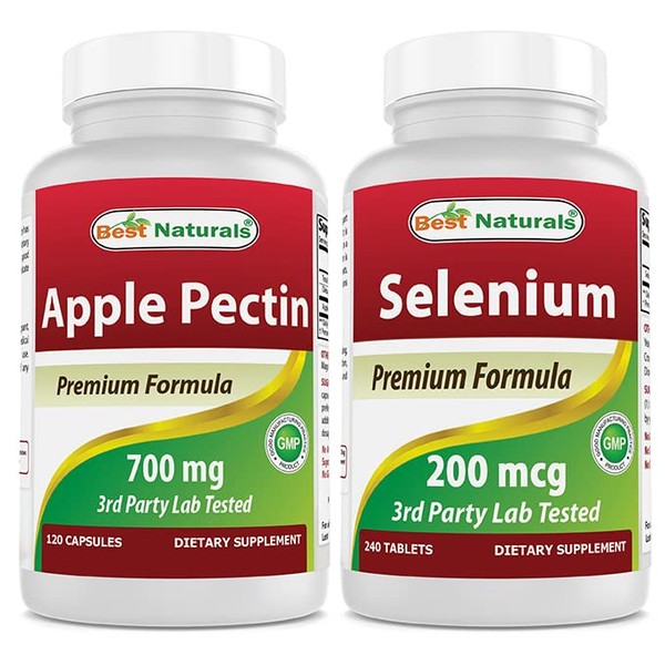 Best Naturals Apple Pectin 700 mg & Selenium 200 mcg