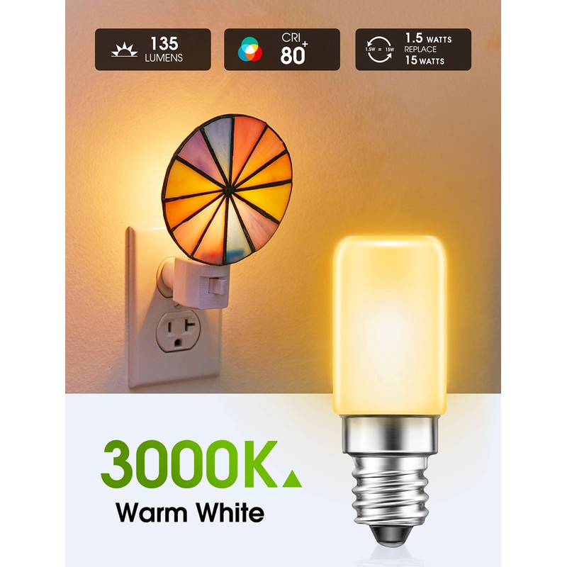LOHAS LED C7 S6 Night Light Bulb, 15 Watt Light