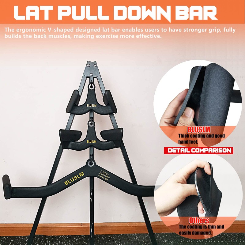 LAT Pull Down Bar for Cable Machine, LAT Pulldown Attachments