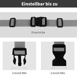 Moorle Adjustable Chest Strap Backpack, Pack of 2 Nylon Backpack Straps with Quick Release, Non-Slip Webbing for School Bag, Grey, Durable Chest Strap for Jogging, Hiking, Outside