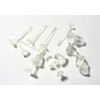 Cooplay 3mm Invisible Plastic Earrings Blank Pins Stud Tiny Head