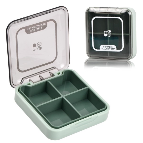 Wisebom Pill Box Small Tablet Box Portable Travel Pill Organiser