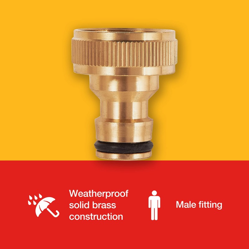 Amtech U2515 19mm (3/4") Brass Hose Connector - Male