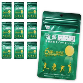 ミドリ安全 《電解質をクイックチャージ！乾いたカラダに塩分補給！》 塩熱サプリ 【10袋セット】