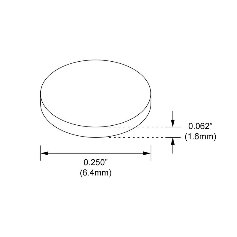 Clear Rubber Desk Bumpers 6.4mm x 1.6mm Hemispherical - 1