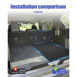 ZQULOYO Cargo Liners Backrest Mat for Honda Passport Accessories 2026 with Hook&Loop Rear Trunk Mat Rear Seat Back Cover Protector All Weather Anti-Slip Split Dog Liner 3 PCS