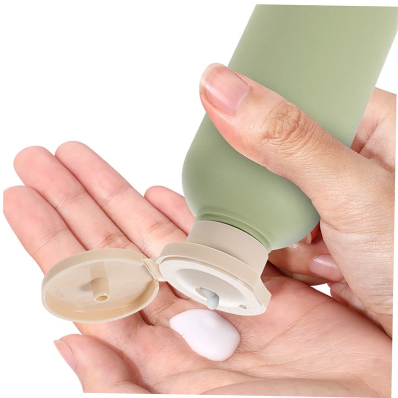 WOONEKY 2pcs Flip Cap Travel Bottles Portable Toiletry Containers for