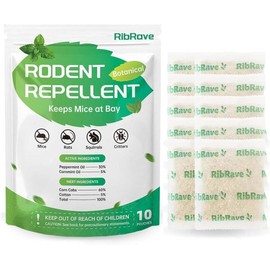 10 Pack Rodent Repellent Pouches Mice Repellent Pouches for House Natural Pouches Peppermint Oil Repel Rats Rodent repelling Mouse Deterrent