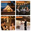 Kawaya-Solar-String-Lights-Outdoor, 50 FT Patio Lights with USB Charging, IP65 Waterproof