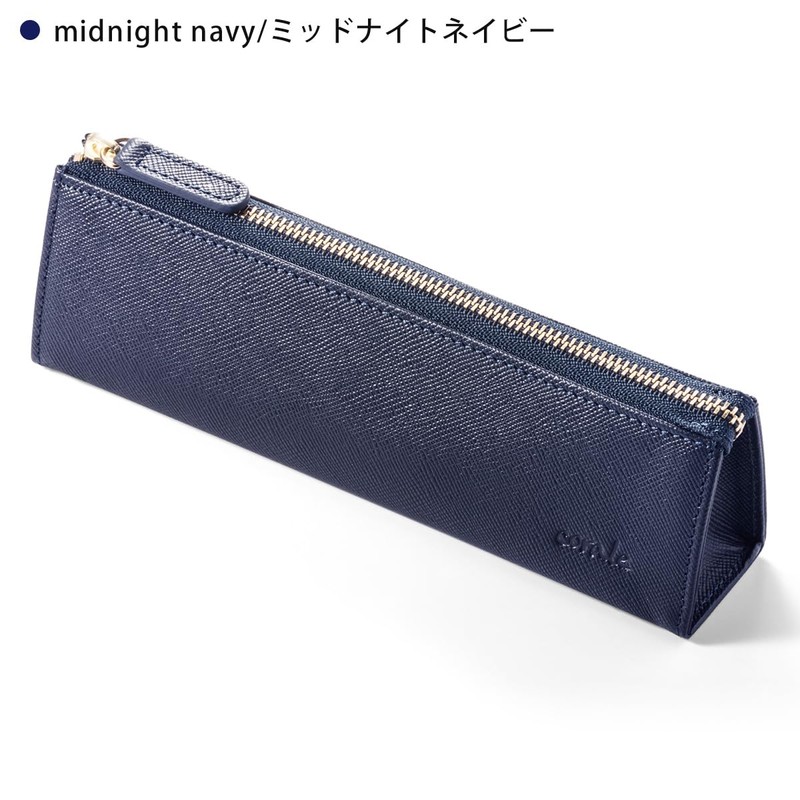 Corale Pen Case, Leather, Women's, Triangular, Simple, Mature, Stylish, Genuine