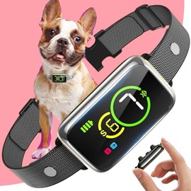 Bark Collar, Dog Bark Collar for Small Medium Mini Dogs, Safe No Shock Barking Collar, Automatic Anti Barking Collar with 4 Adjustable Modes Beep Vibration & 7 Sensitivities IP67 Waterproof Silver101