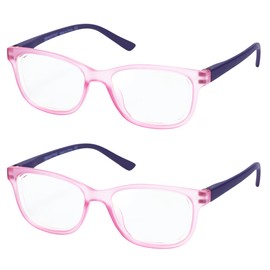 ZENOTTIC Children's Computer Blue Li cht Blocking Glasses Anti Dizzy Lens Lightweight Protect Eyes Game Glasses Boys Girls, Pink and pink