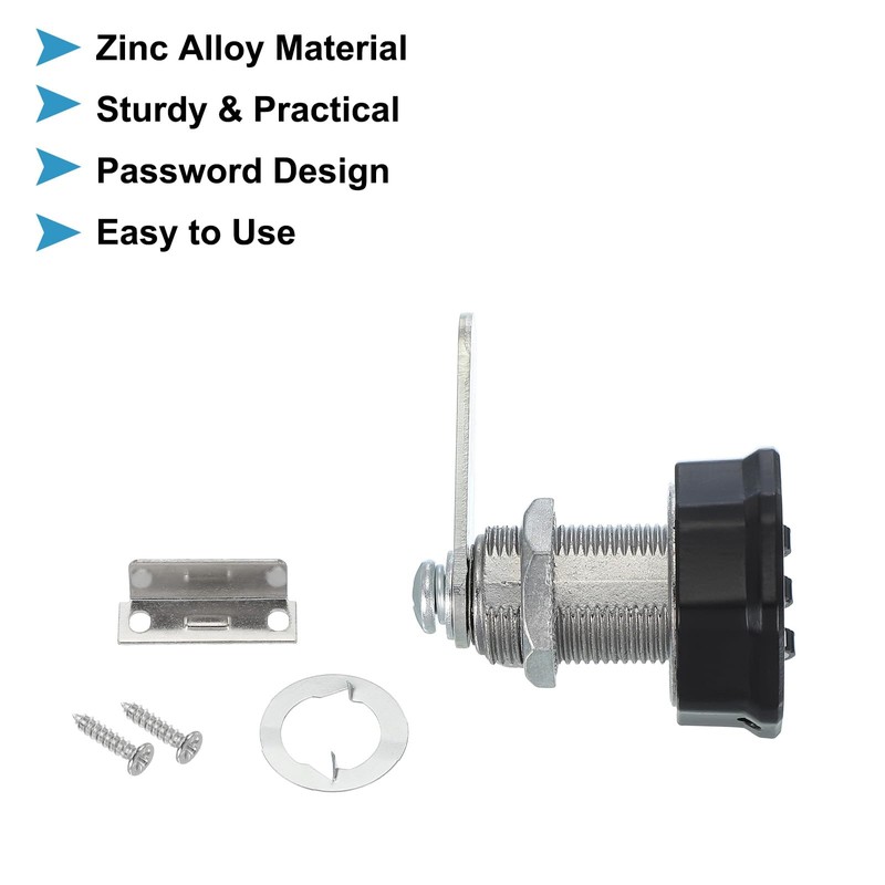 PATIKIL Combination Cam Lock 2 Pcs Zinc Alloy Keyless 3-Digit