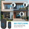 AMFUN Wireless Doorbell, Wireless Doorbell, Wireless Doorbell Set with 593FT