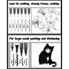 ZZWUAPT Black Pens Set,10 Pack Acrylic Ink Pens, Fine Point