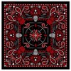 Hot Leathers BAB1070 Red Paisley Skulls Bandana - 21X21