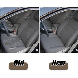 ATUOTPO Front Driver Or Passenger Side Bottom Perforated Leather Seat Cover Graphite Gray Compatible with Toyota Sequoia 2007 2008 2009 2010 2011 2012 2013