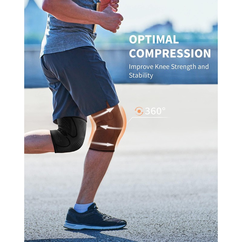 CAMBIVO Knee Brace Support(2 Pack) for Men and Women, Knee