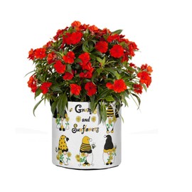 Pigsaly Spring Sunflower Gnome Plant Grow Bags Cute Bee Plant Grow Bag Sturdy Handles Heavy Duty 5 Gallon Fabric Pots Container Garden Bags to Grow Vegetables Small Bag for Outdoor M