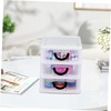 SEWACC 3drawers Plastic Makeup Organizer Desk Storage Box Desktop Storage