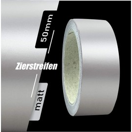 siviwonder Decorative Strips Matt Silver Metallic 50 mm Sticker Length 10 m Car Boat Tape Sticker