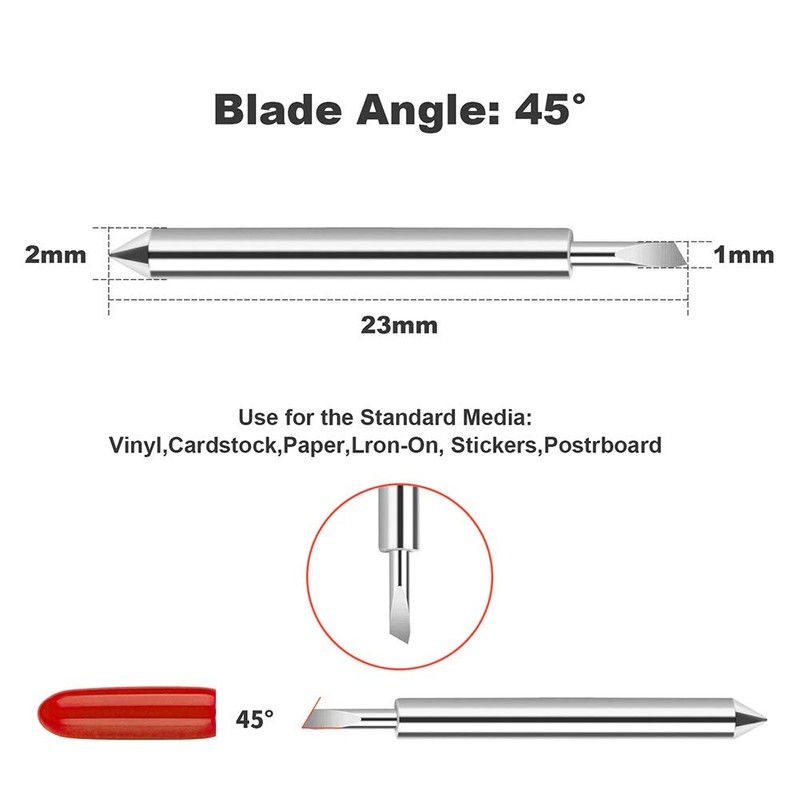 30 Pcs 45 Degree Standard Cutting Blades, Replacement Blades Compatibility