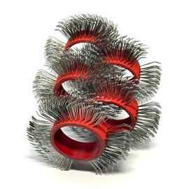 Metal Blaster Clearing Belts/Abrasive Coarse Wire Wheel Brush for Replacement/Rust Removal/Bristle Blasting Tool for Efficient Surface Preparation ( 0.7mm Stainless Steel, A Box with Five Belts )