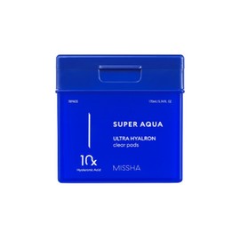 Missha Super Aqua Ultra Hyalon Clear Pads 170ml / 70 sheets / 미샤 수퍼 아쿠아 울트라 히알론 클리어 패드 170ml  70매
