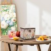 TOLIDA PU+ Wood Square Tissue Box Cover - Retro Household