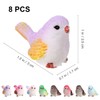 VORCOOL Bird Miniature Mini Figurine Set of 8 Birds Objects,