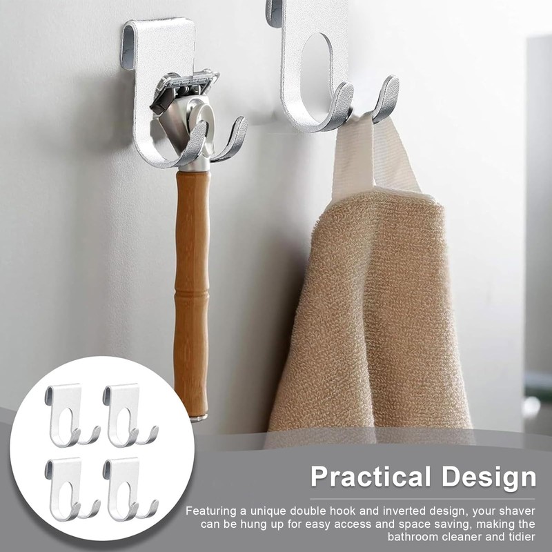 HASLED Pack of 8 Shower Razor Holder - Razor Holder