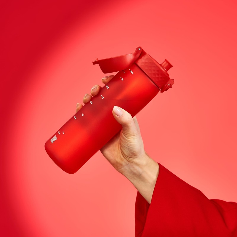 ion8 Leak-Proof Slim Water Bottle, BPA-Free, Red, 500 ml